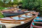 Old wooden boats in Killarney National Park-Ireland Art Print